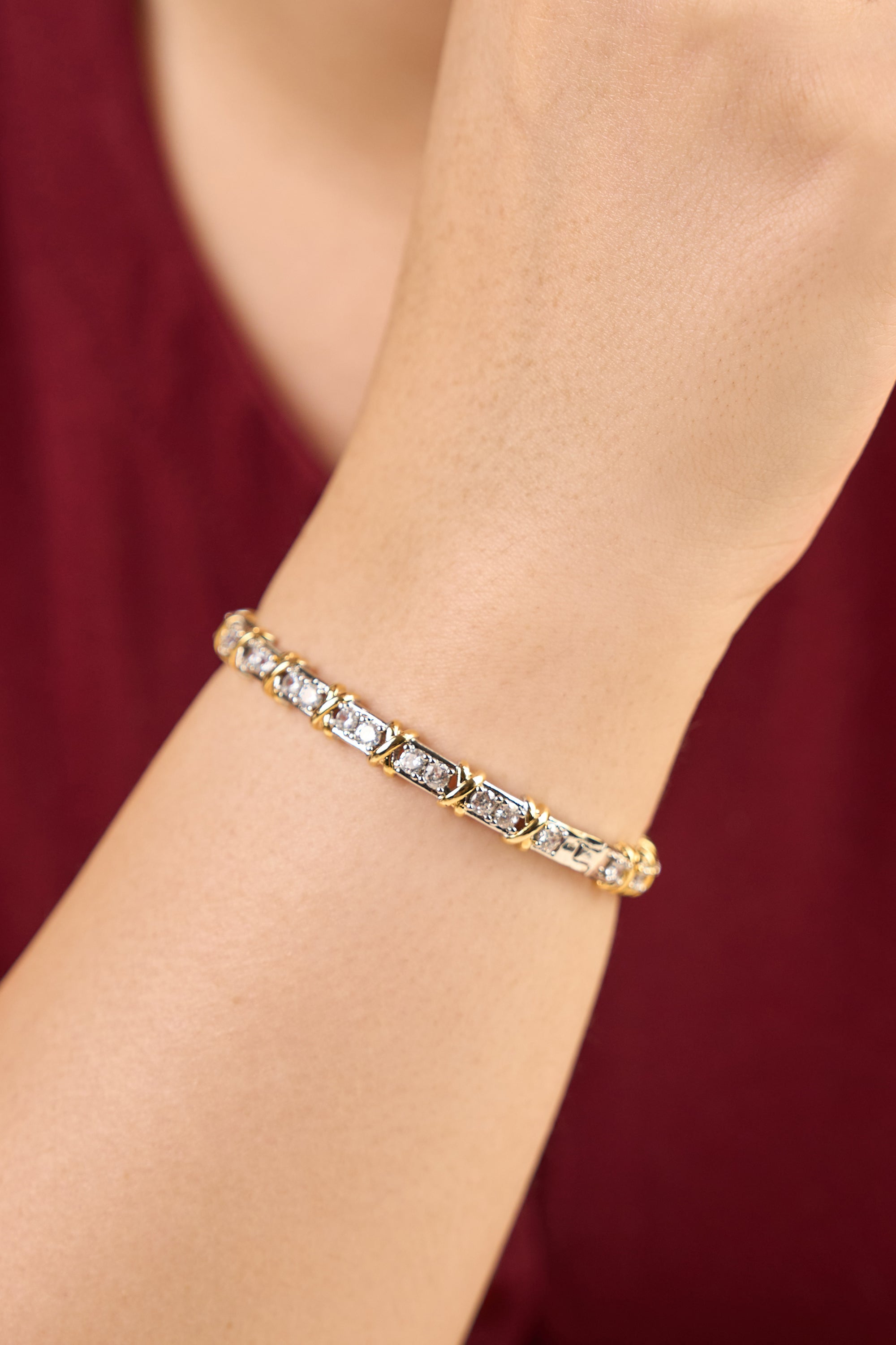 Brand Model Cuff with Zircon Stone