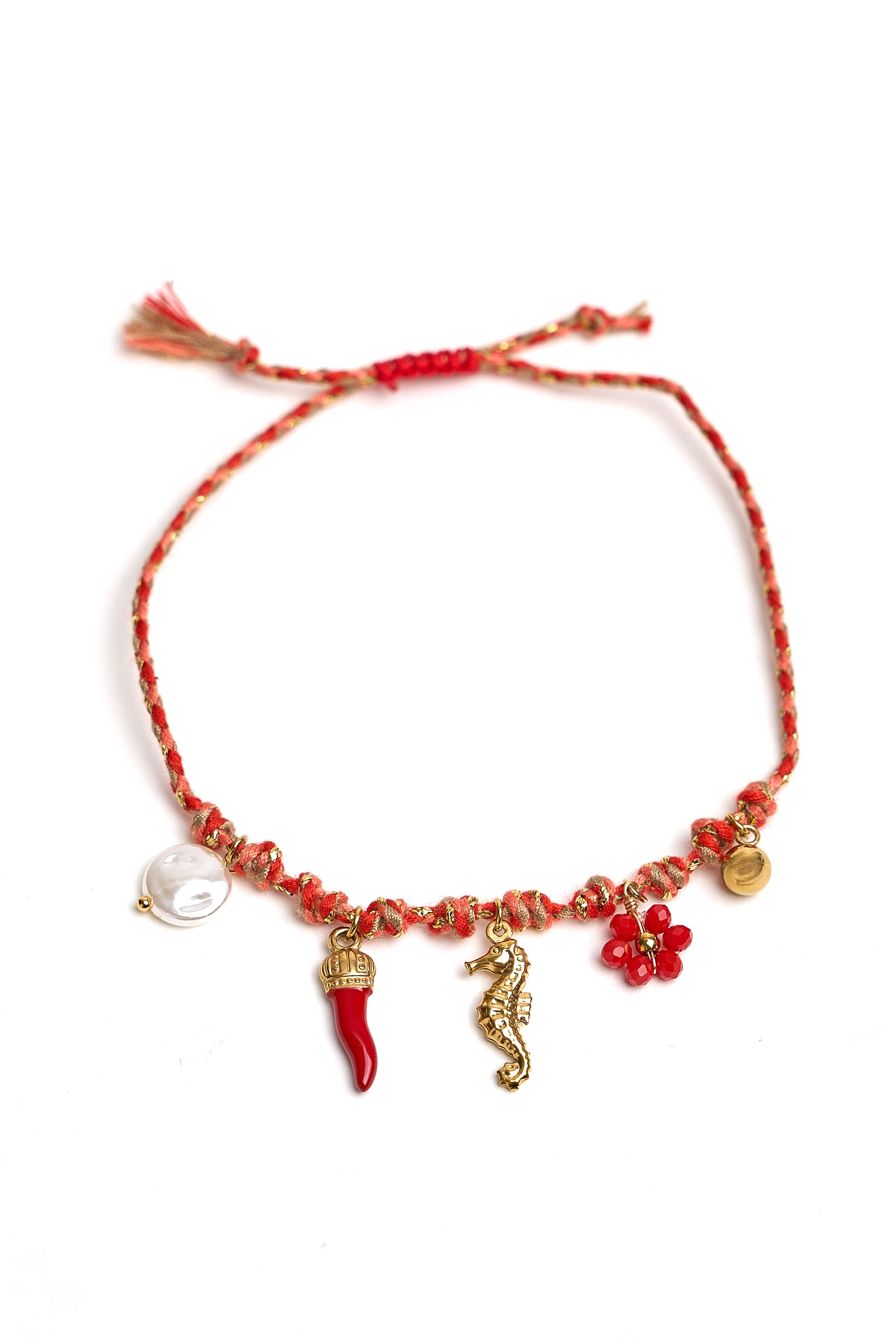 Çelik Summer Charms Kırmızı Halhal