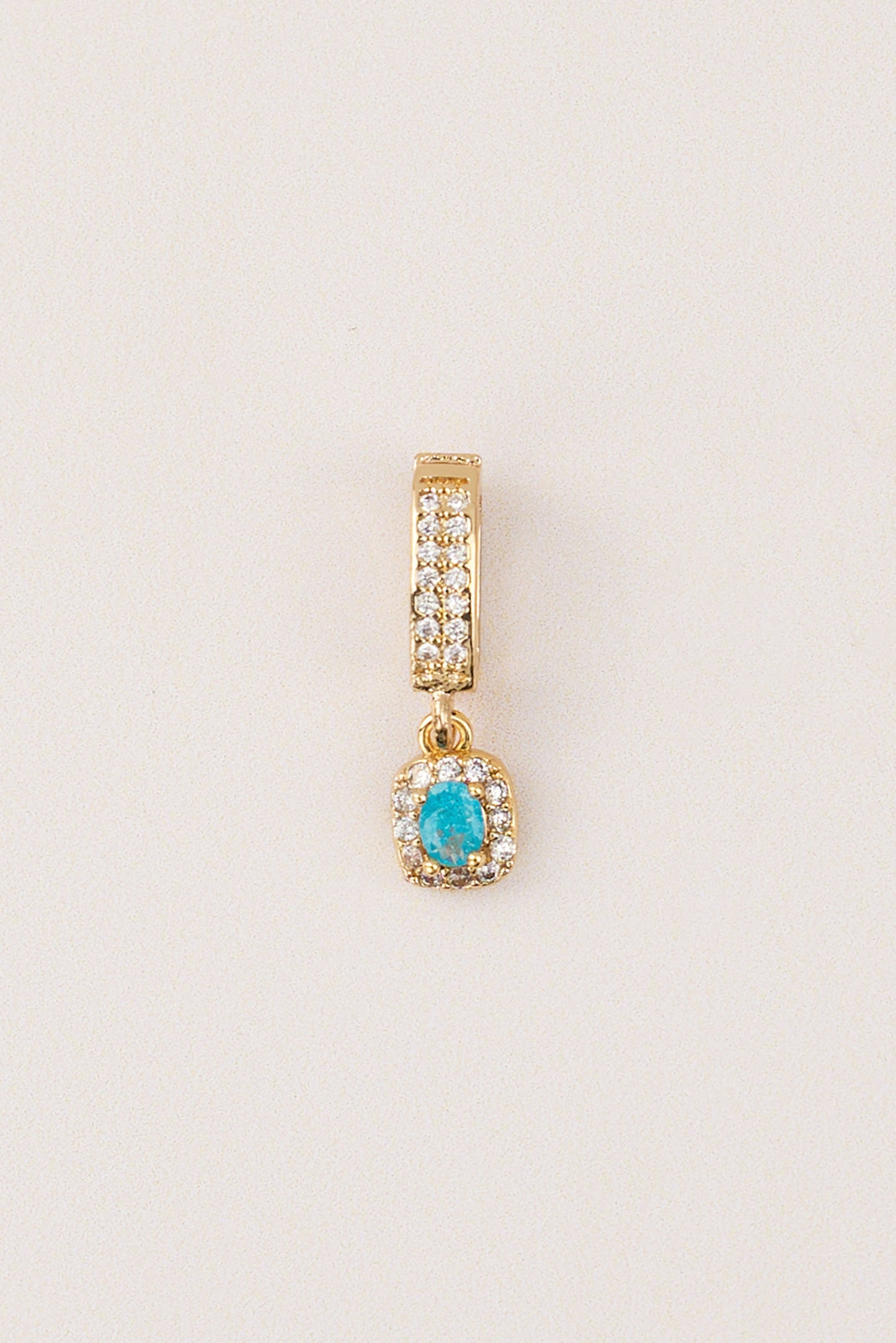 Gold Plated Quartz Charm