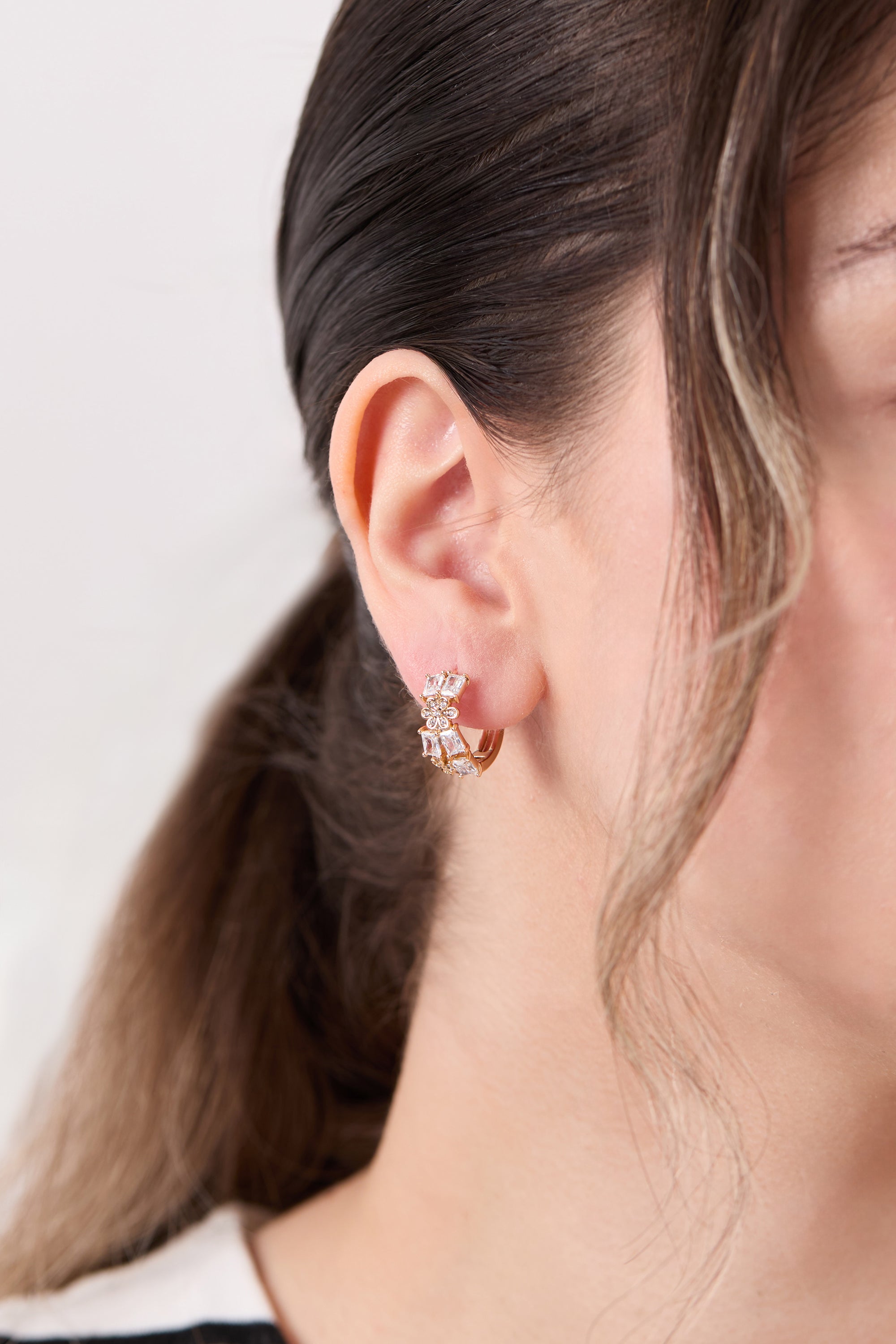 Xuping Flower Stone Earrings