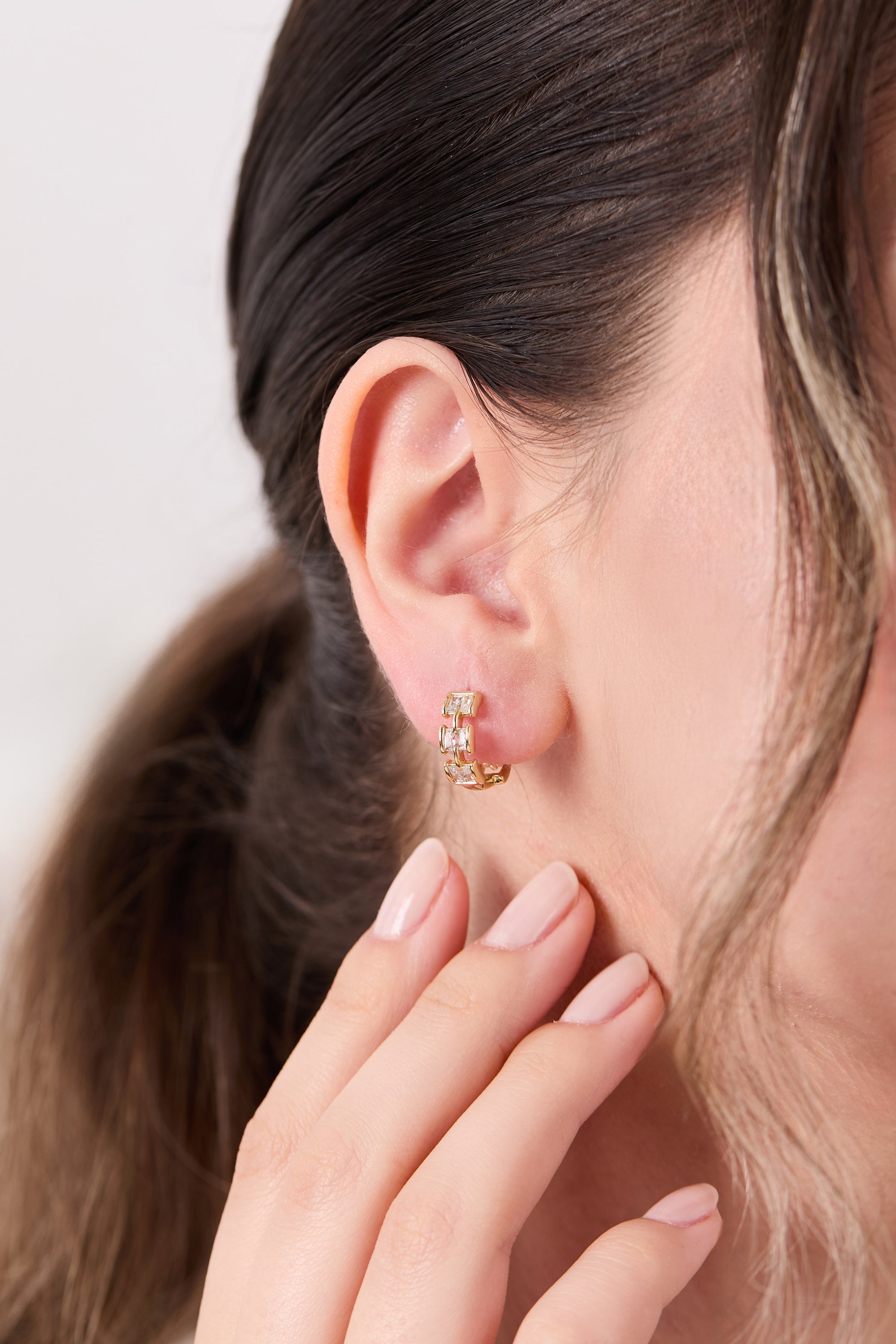 Xuping Diamond Stone Mini Earrings