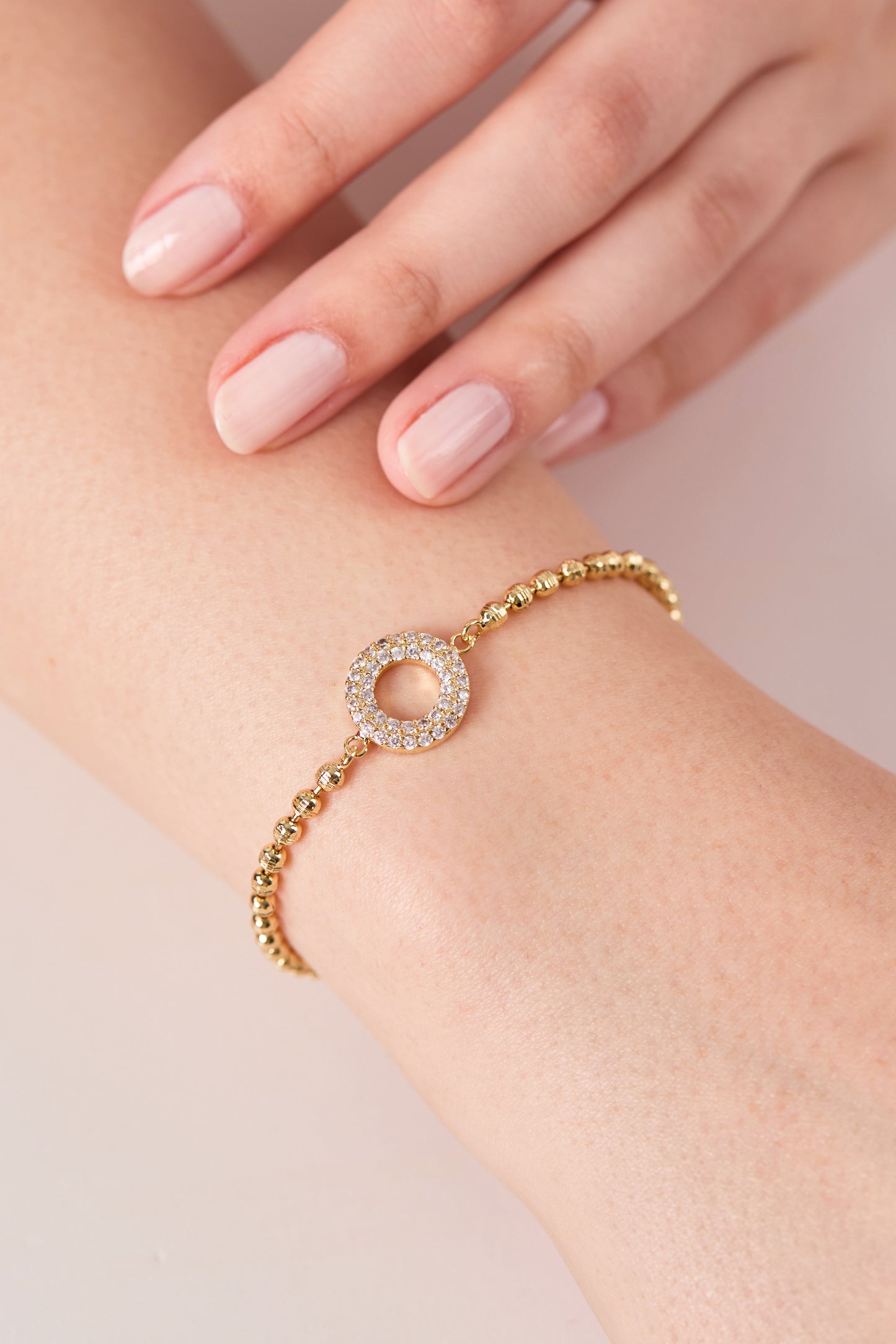 14K Altın Kaplama Boncuk Model Bileklik