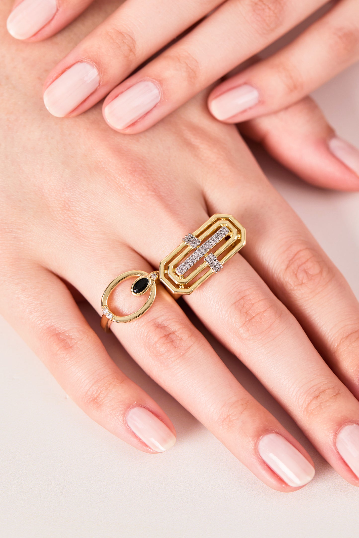 Rhodium Plated Elina Ring
