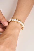 Altın Kaplama Gerçek İnci Bileklik