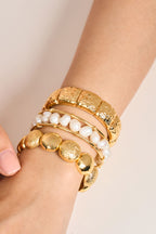 Altın Kaplama Gerçek İnci Bileklik