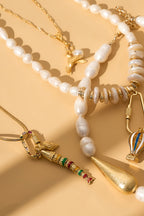 Altın Kaplama Balık Mix Summer Kolye