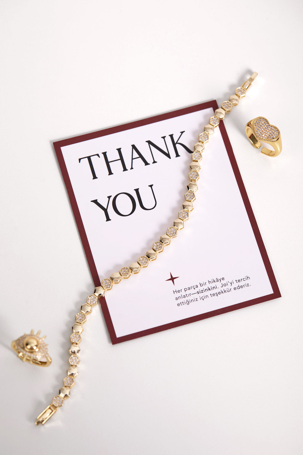 Altın Kaplama Altıgen Bileklik