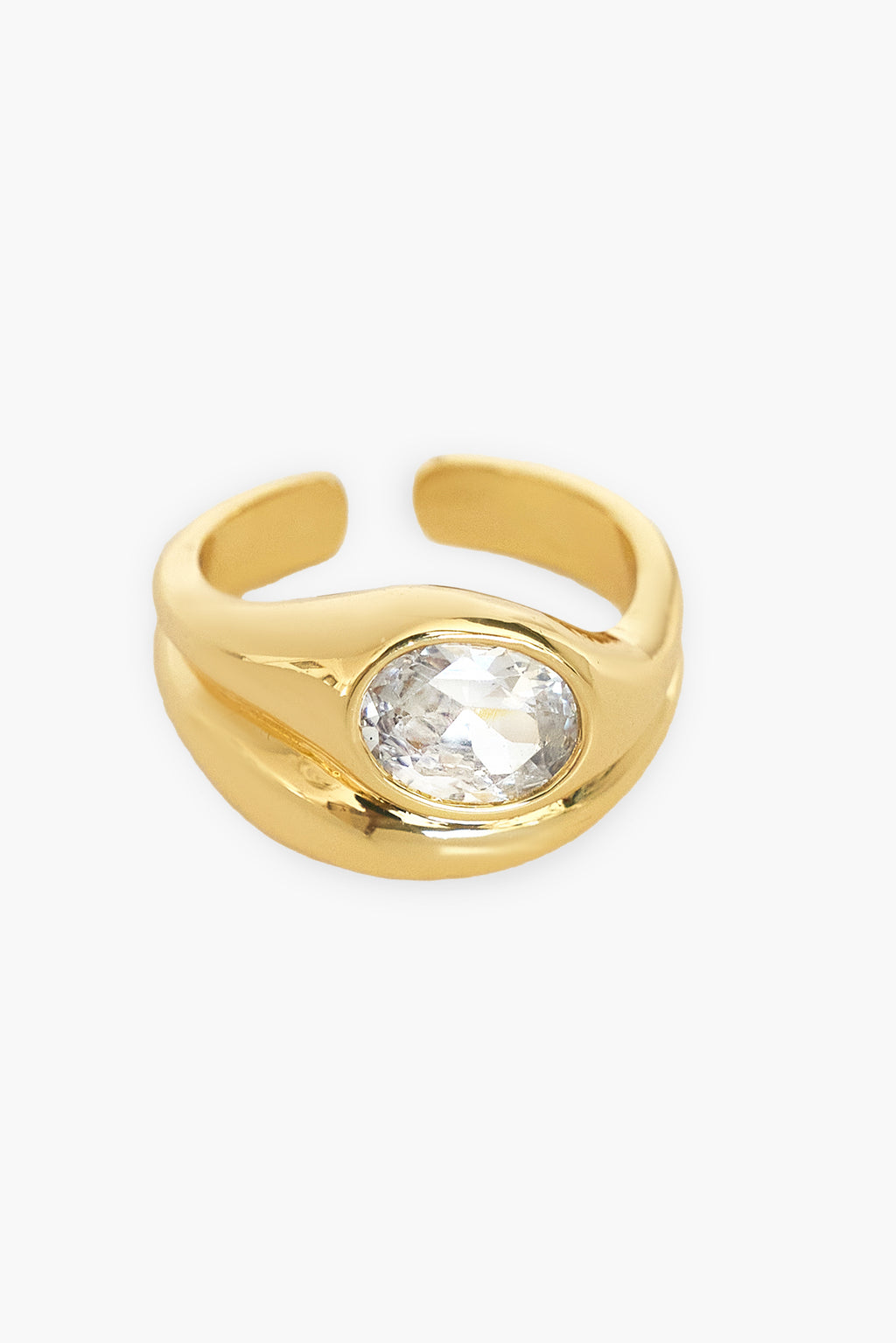 Bold Taşlı Gold Yüzük