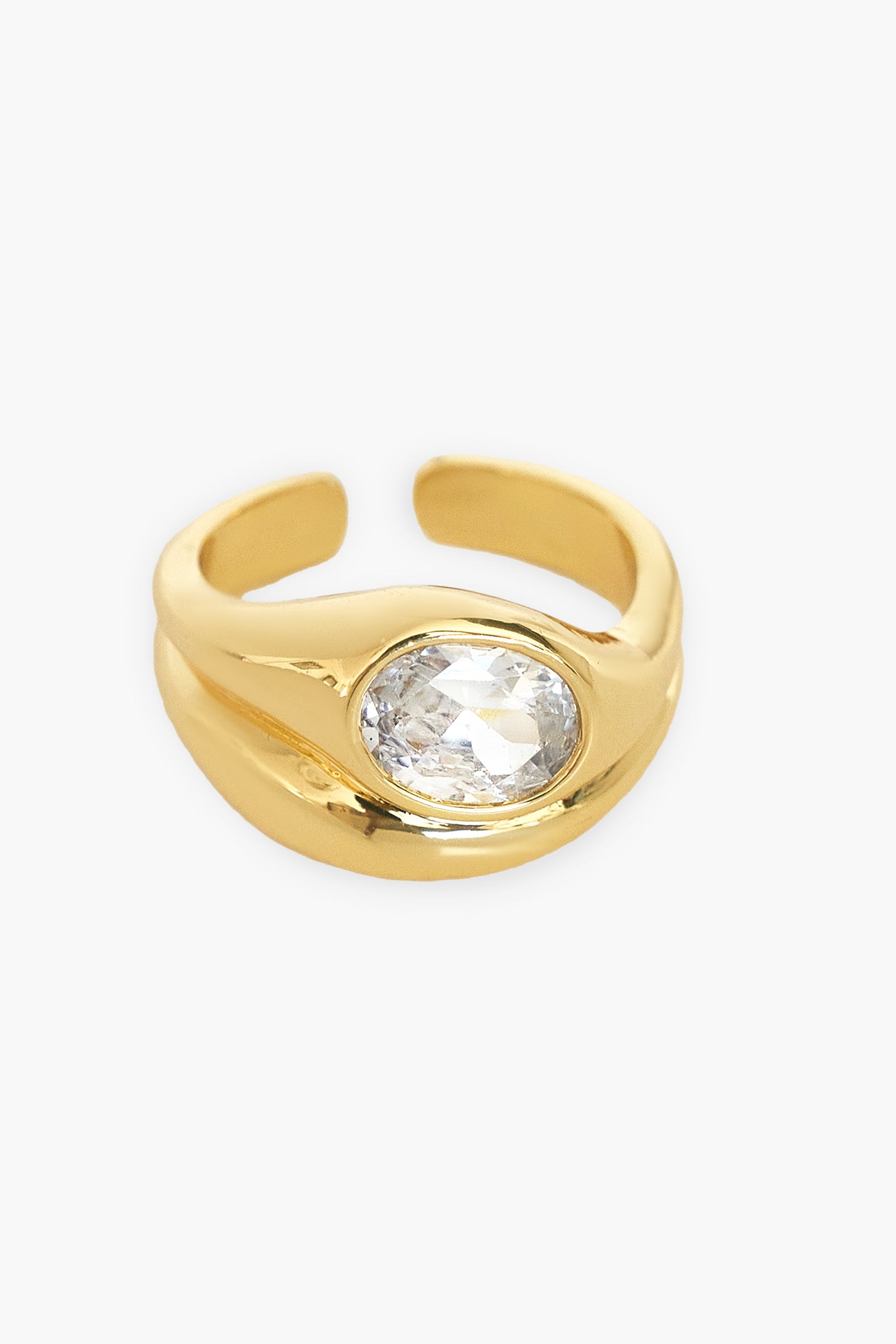 Bold Taşlı Gold Yüzük