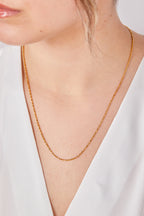 22 Ayar Altın Kaplama Bükümlü Zincir Kolye