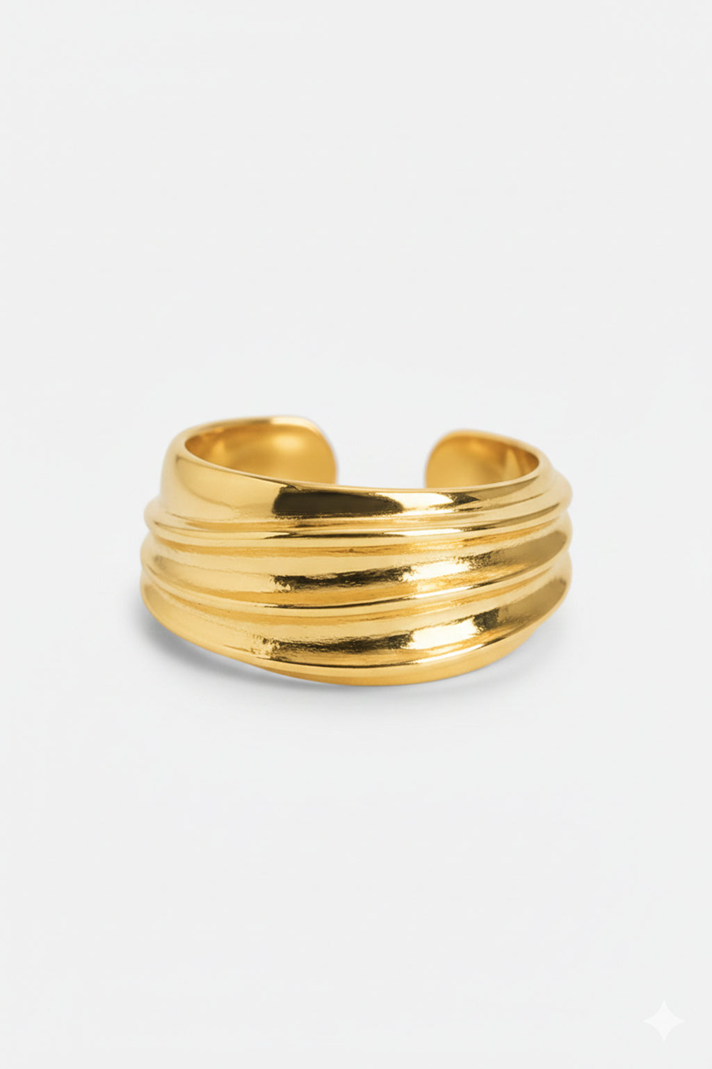 Bold Wave Gold Yüzük