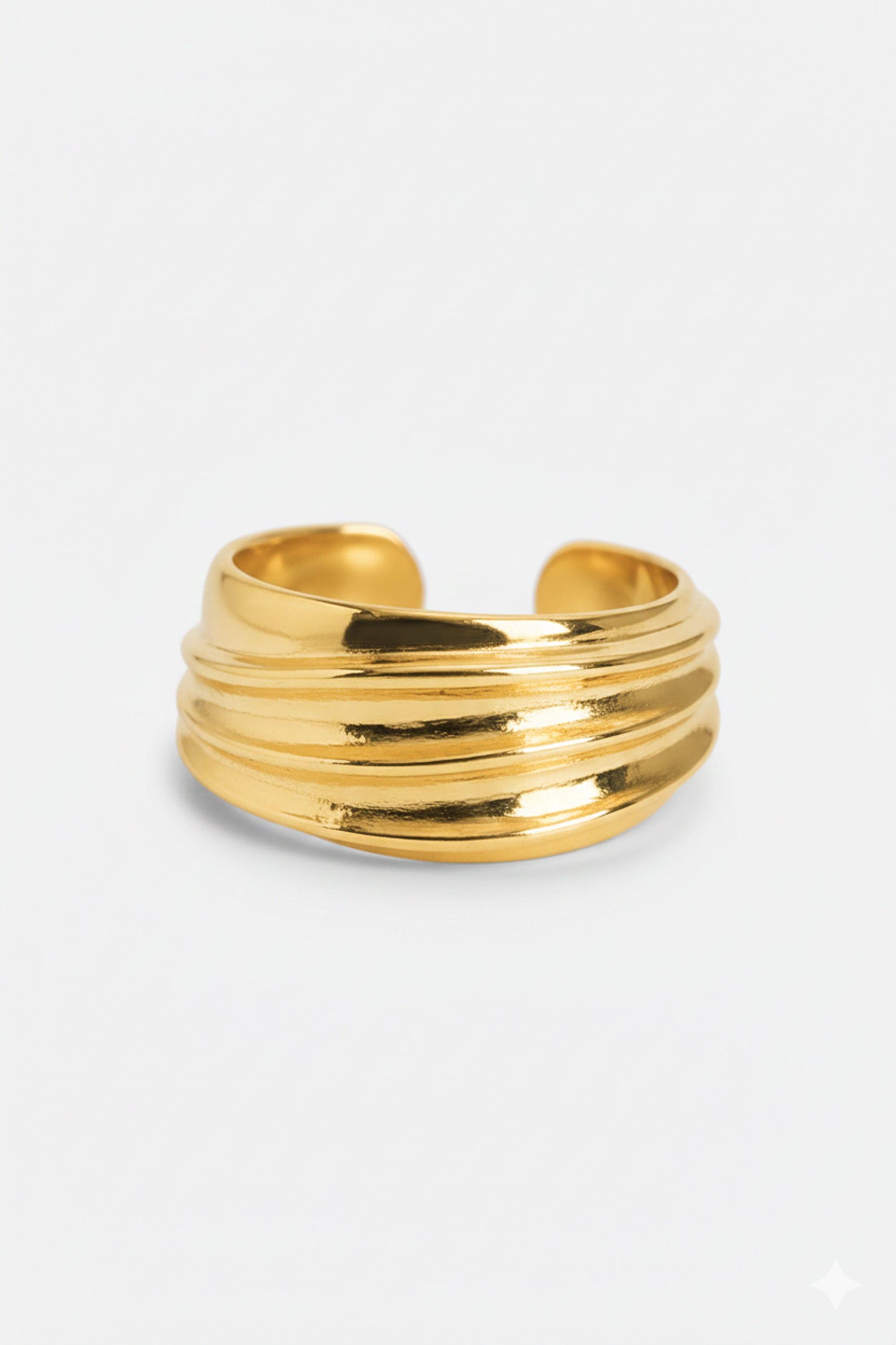 Bold Wave Gold Yüzük