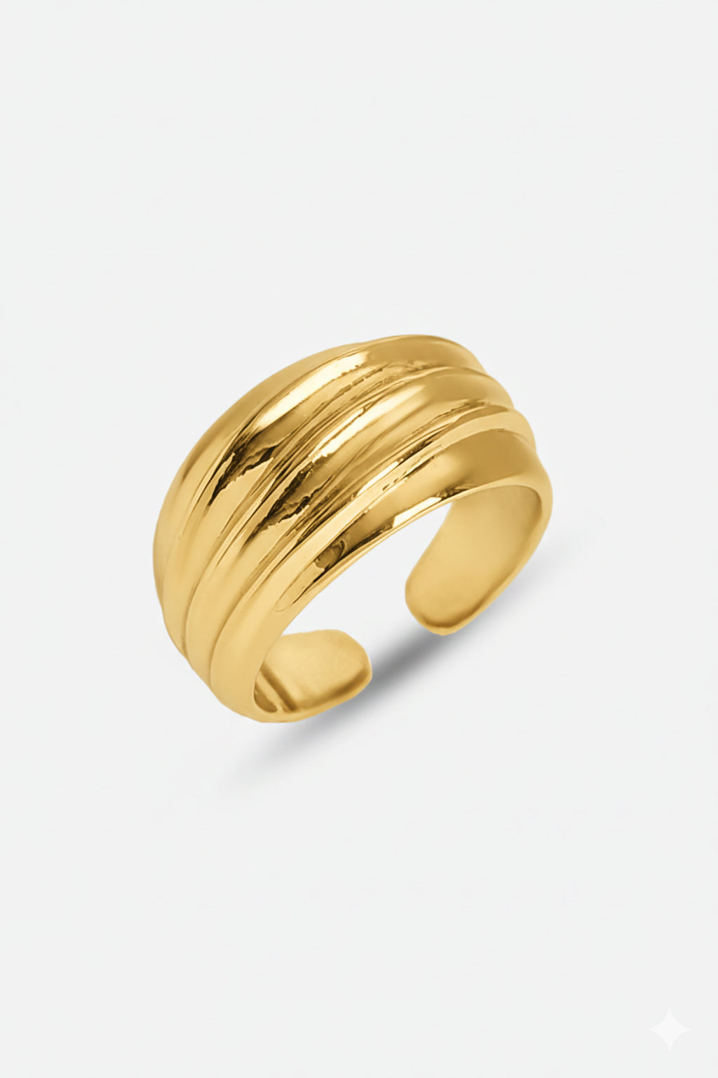 Bold Wave Gold Yüzük