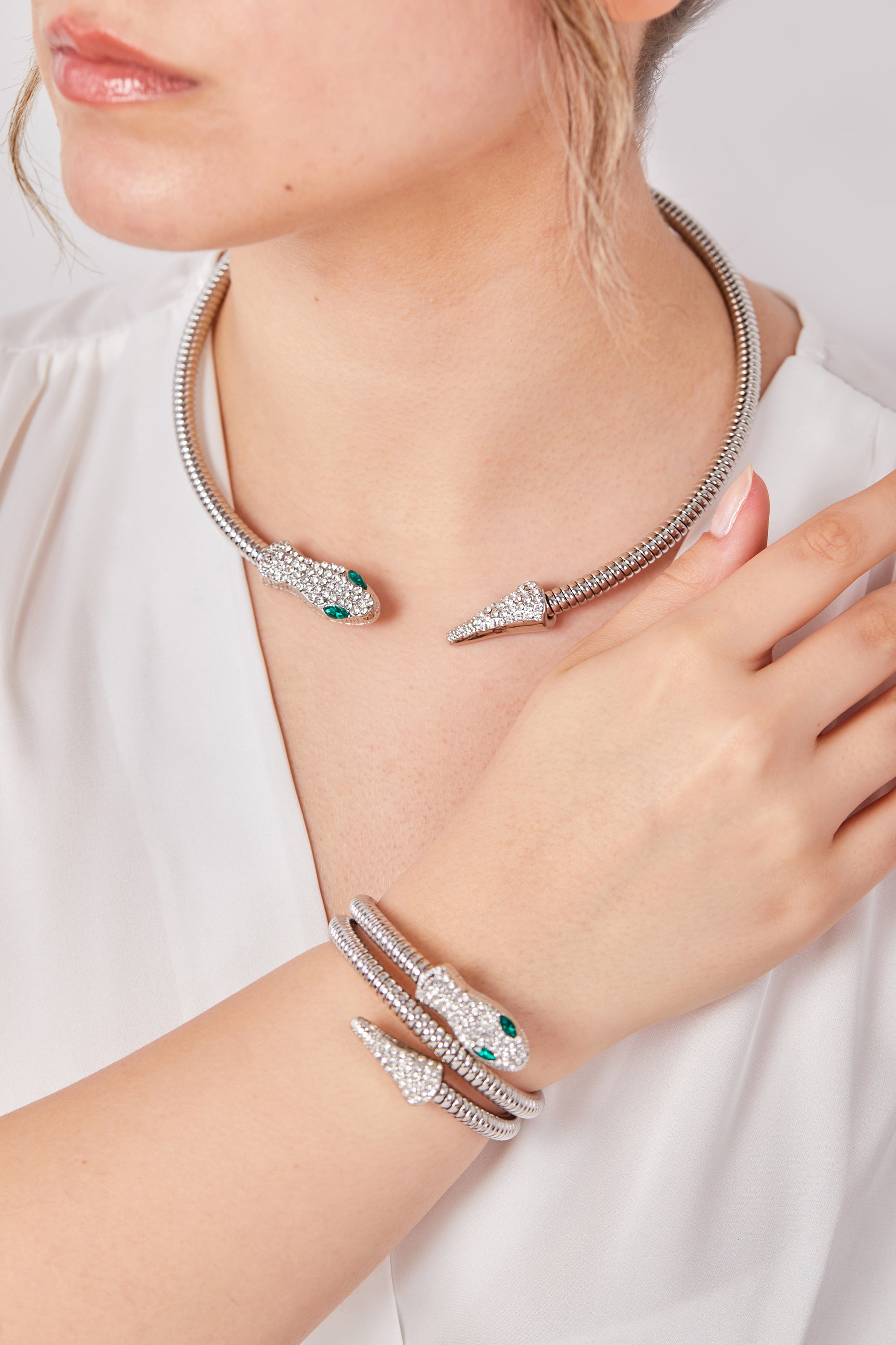 Special Design Snake Necklace Bracelet Set