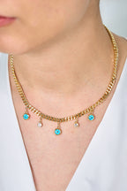 VIP Altın Kaplama Nazar Boncuklu Kolye