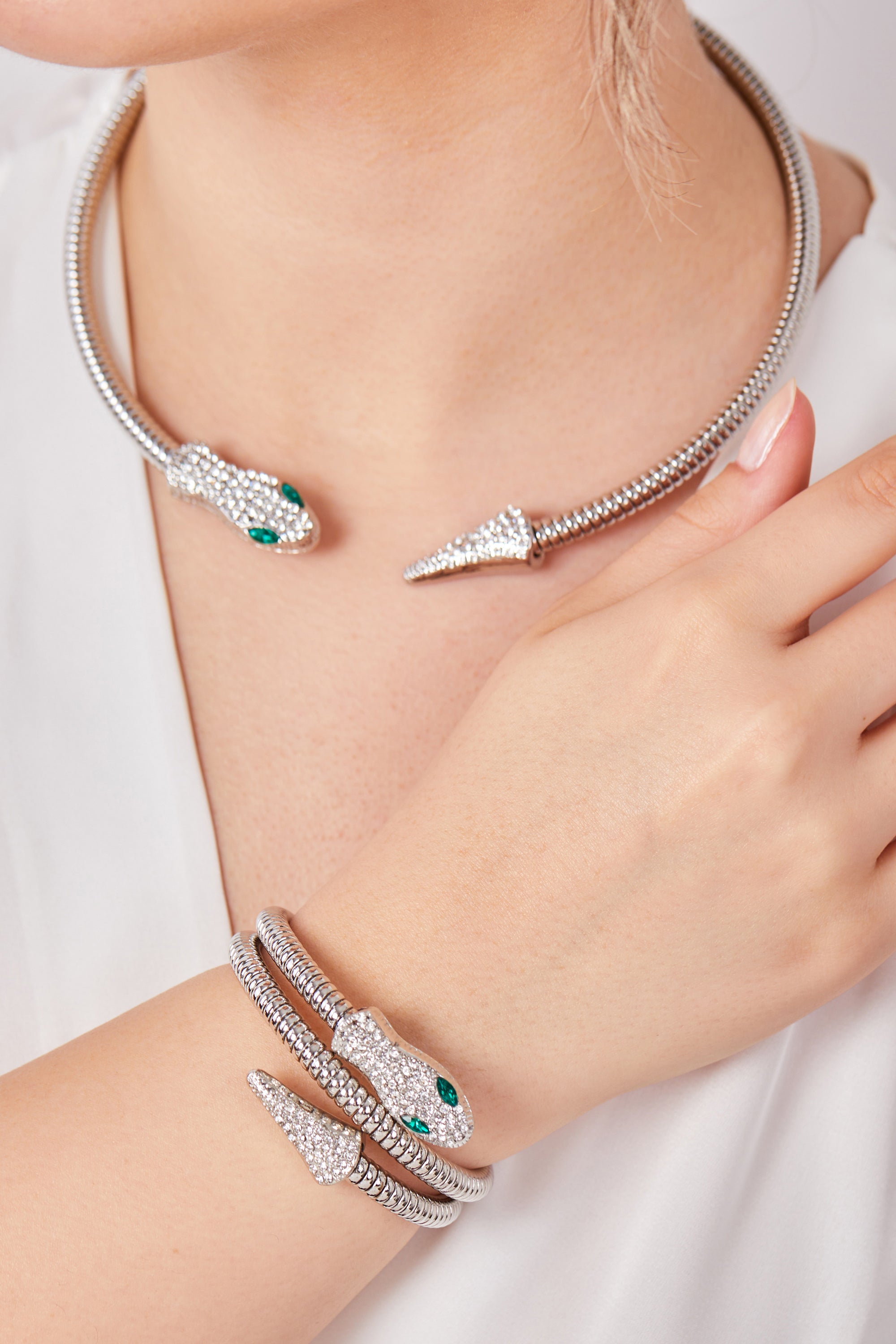 Special Design Snake Necklace Bracelet Set