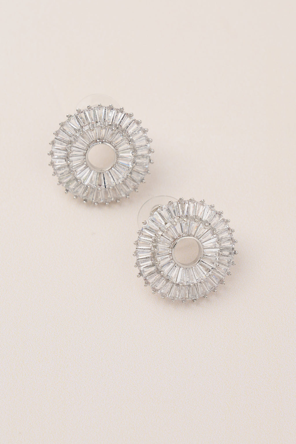 Special Design Illusion Earrings with Diamond Stones