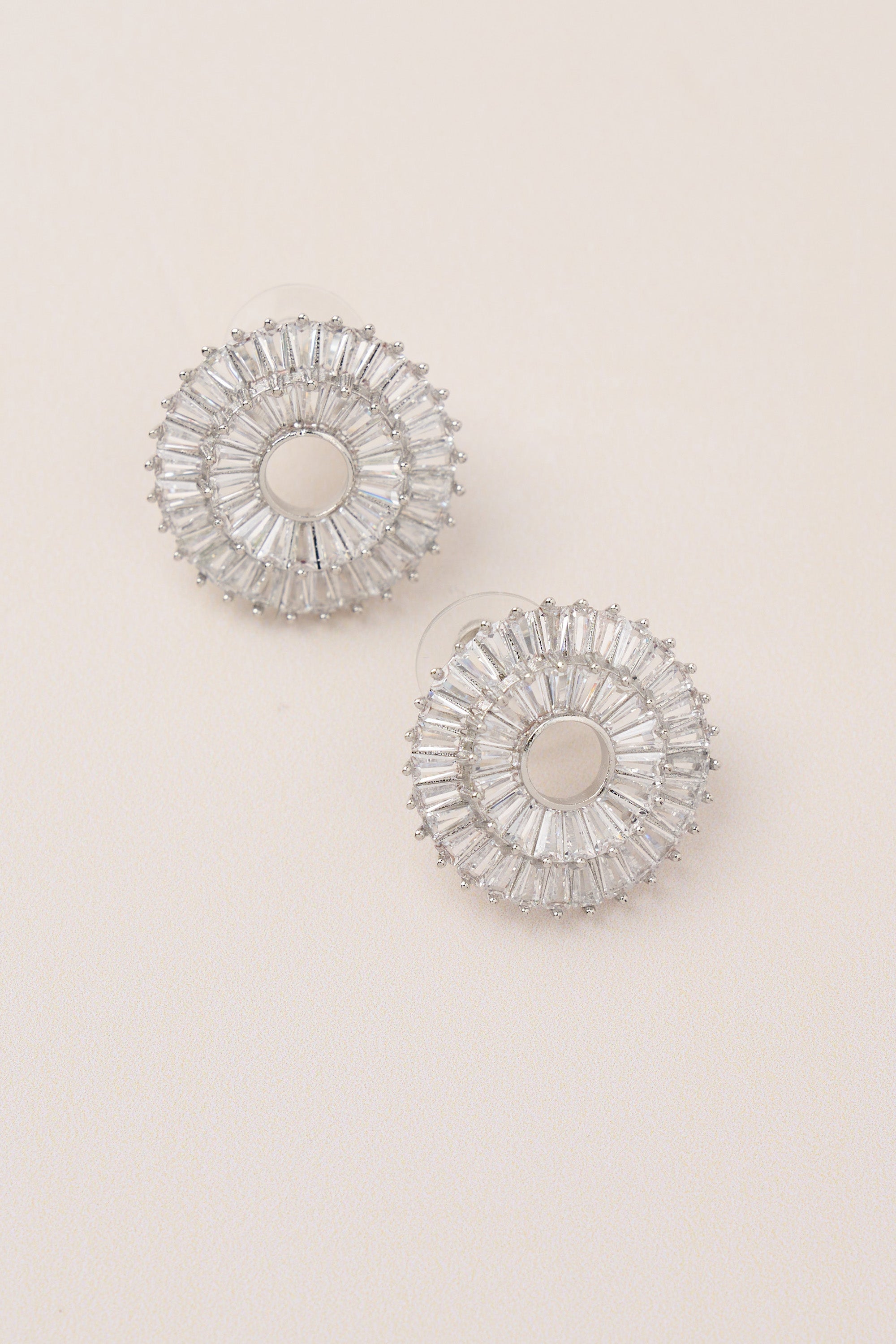 Special Design Illusion Earrings with Diamond Stones