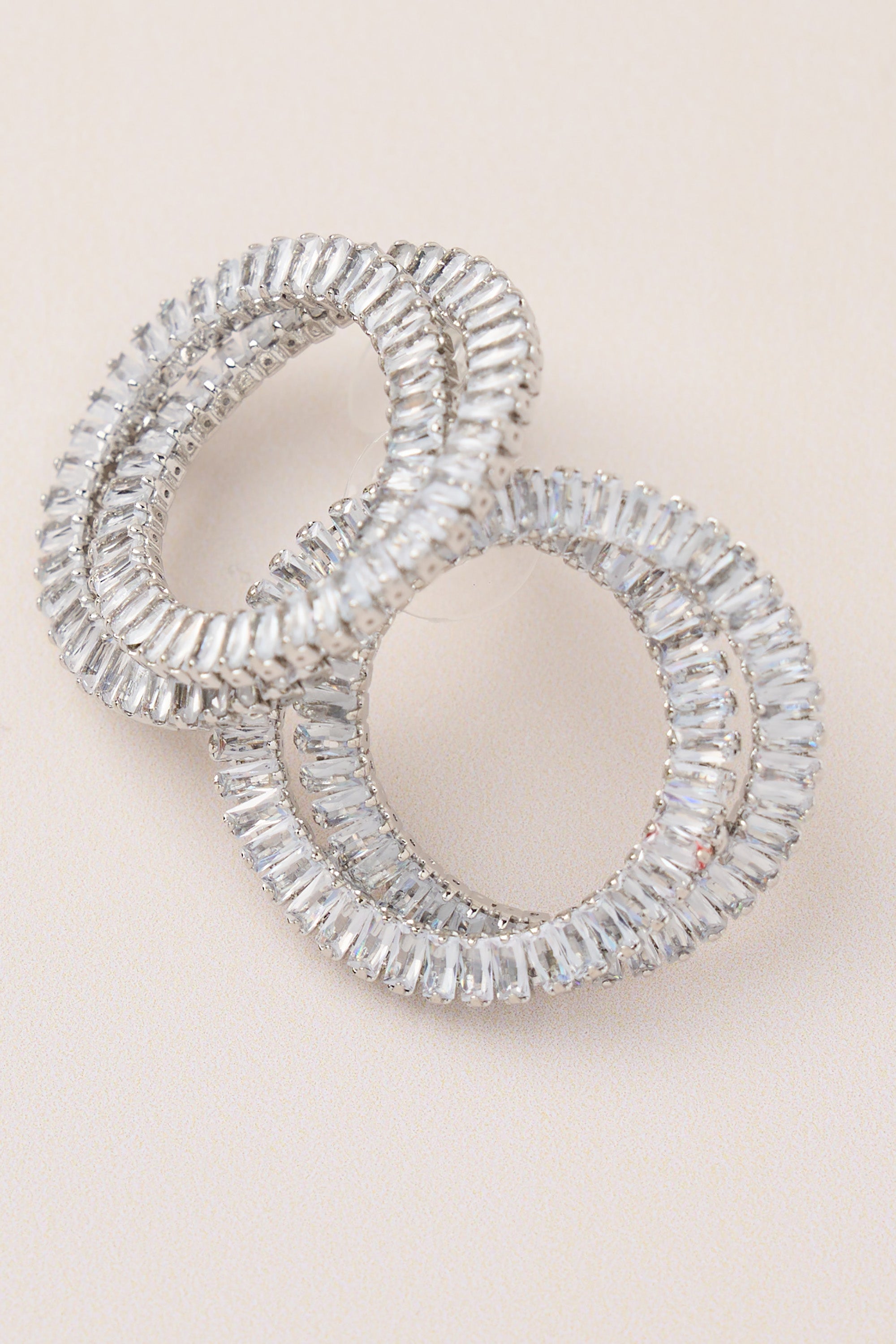 Special Design Earrings with Diamond Stones