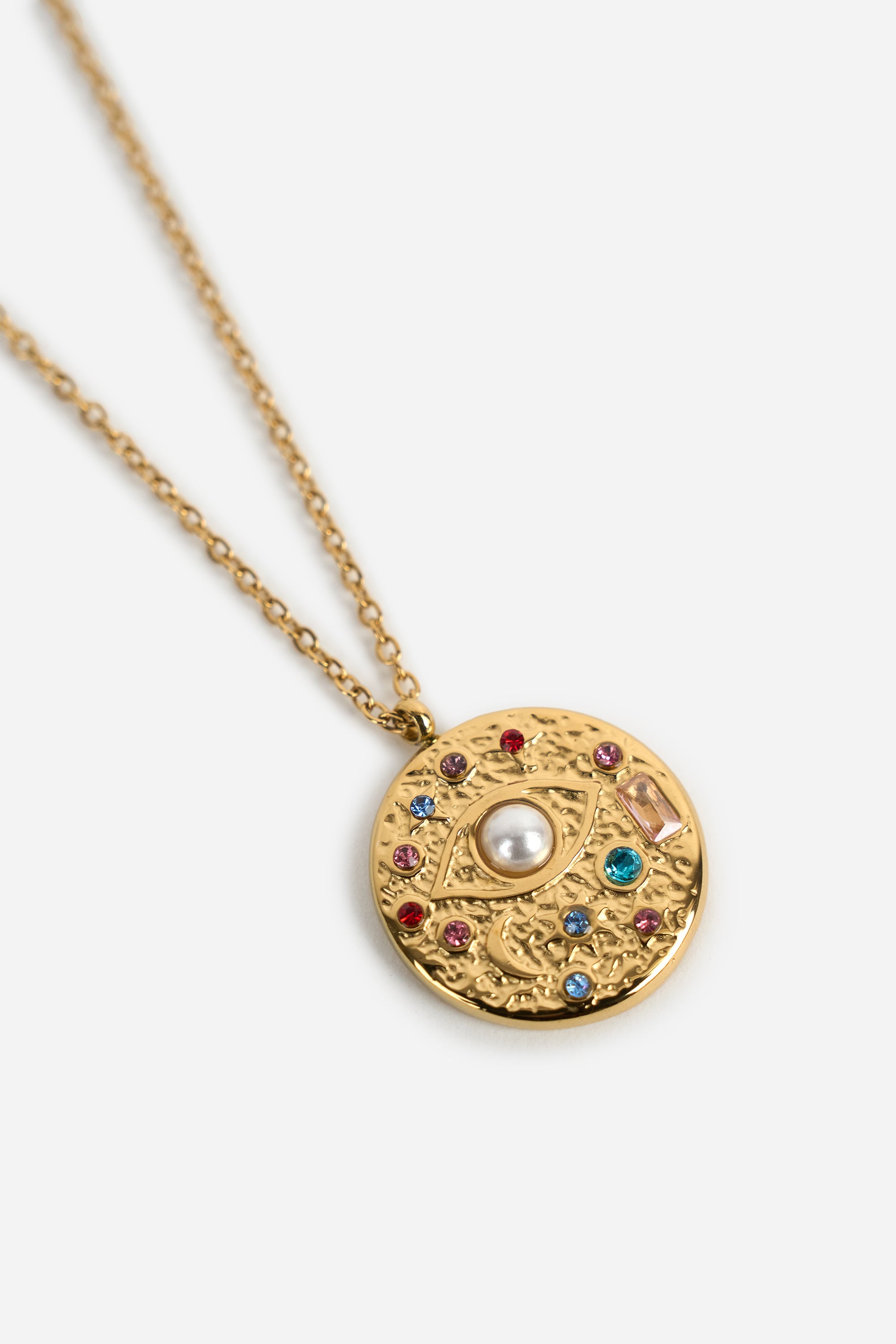 Çelik Yuvarlak Chance Kolye