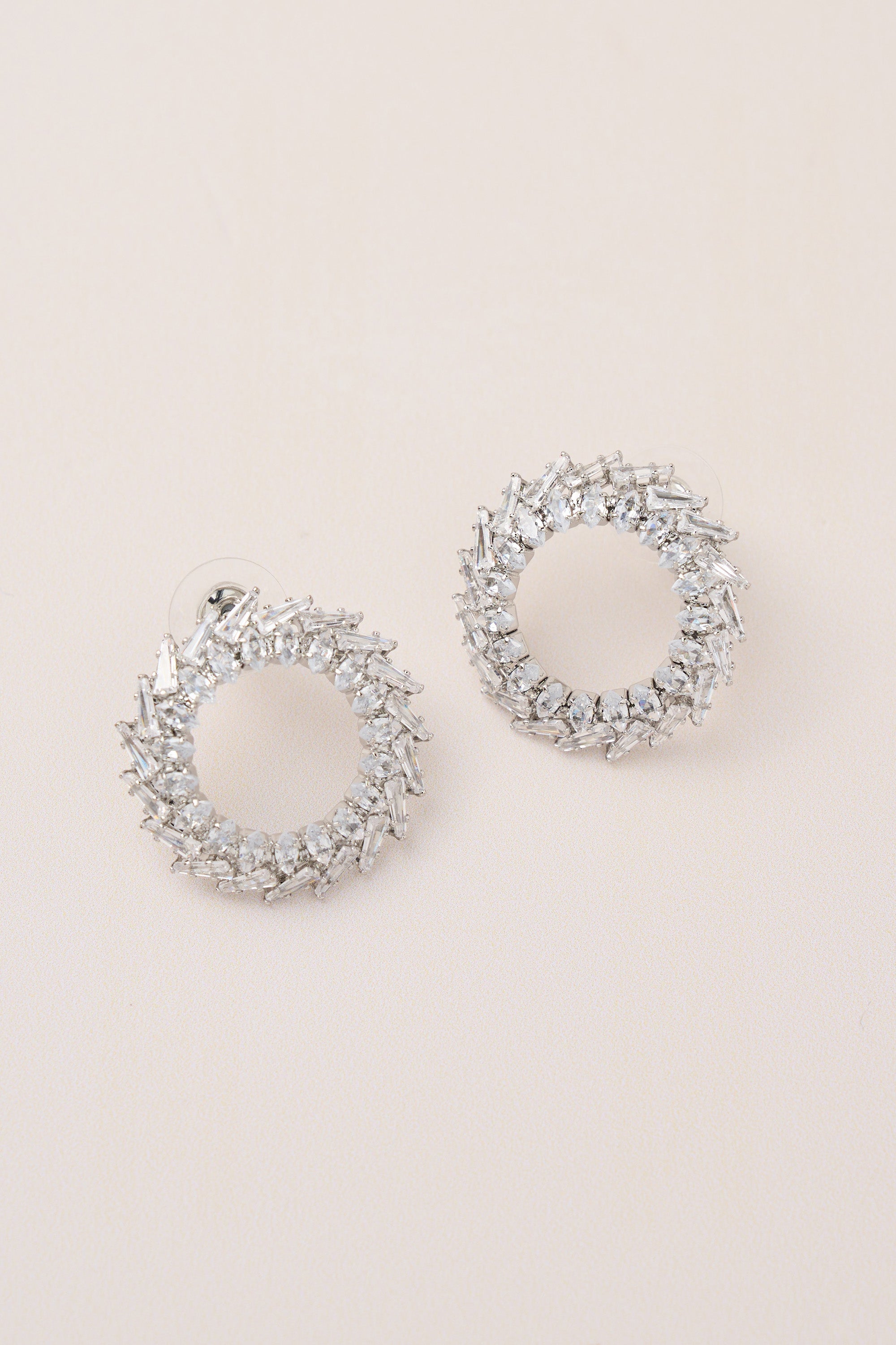 Special Design Earrings with Diamond Stones