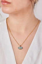 22 Ayar Altın Kaplama Gece Göz Kolye