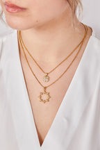 22 Ayar Altın Kaplama Tasarım Yonca Kolye