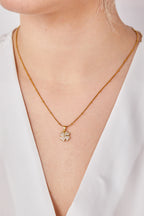 22 Ayar Altın Kaplama Tasarım Yonca Kolye