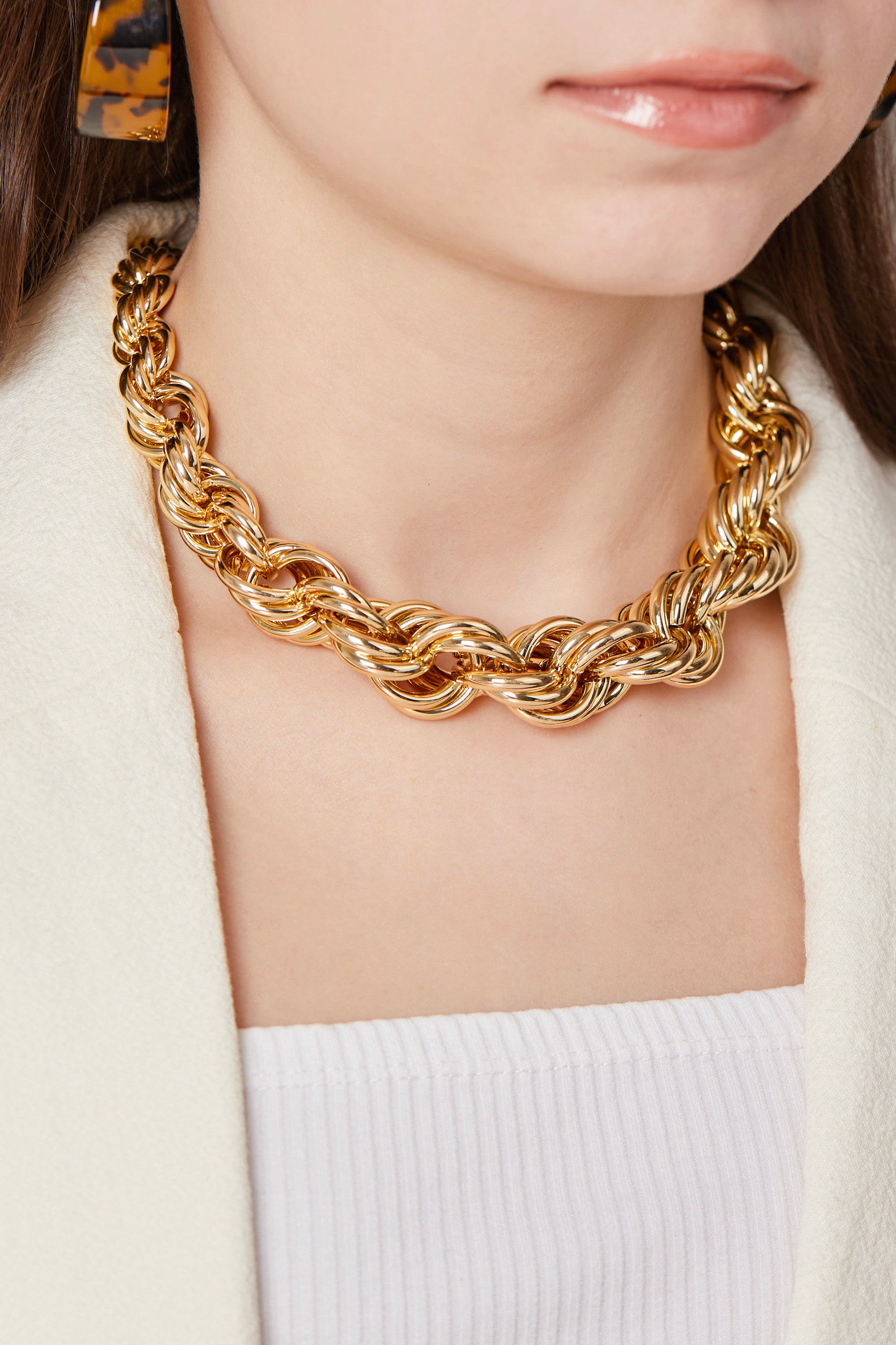 Gold Plated Margin Necklace