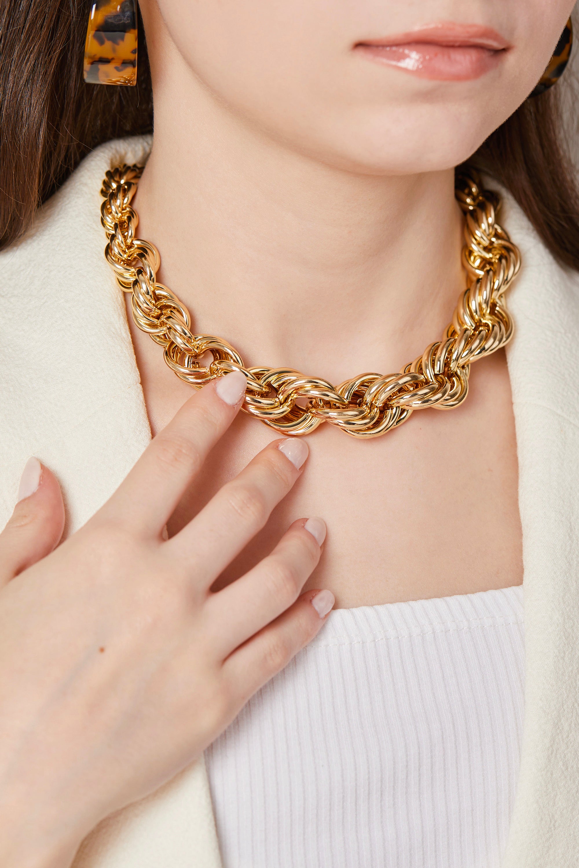Gold Plated Margin Necklace