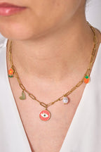 Charmlı Çelik Kolye