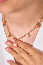 Charmlı Çelik Kolye