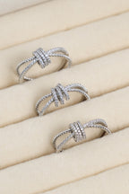 Taşlı Halkalı Yüzük Silver