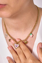 Charmlı Çelik Kolye