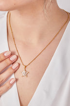 22 Ayar Altın Kaplama Yıldız Kolye