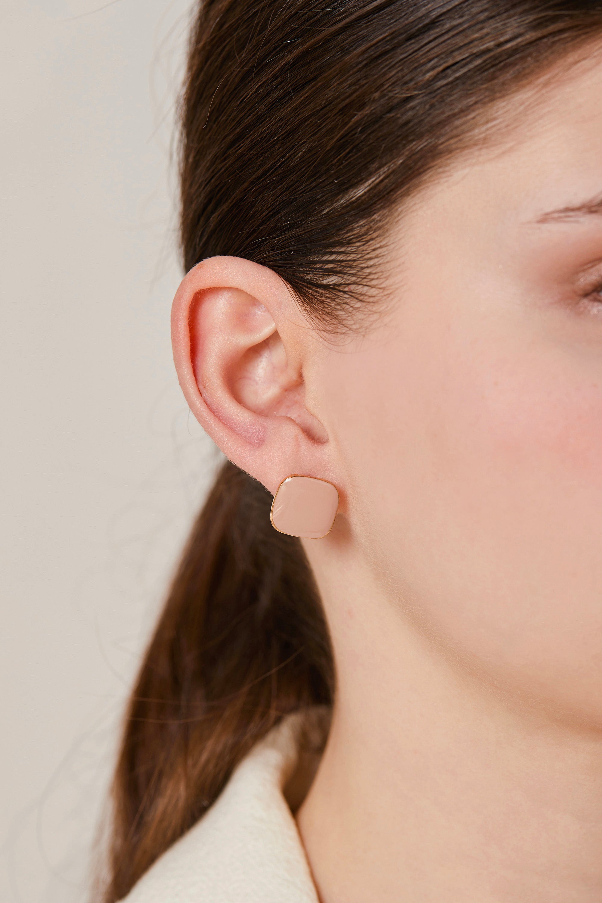 Jelly Earrings Nude
