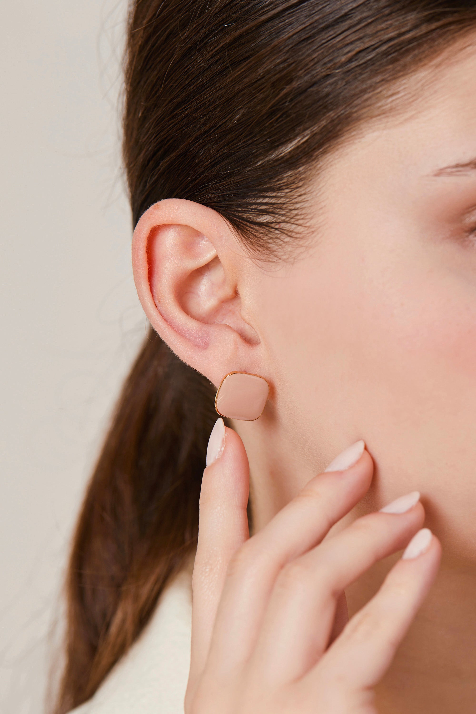 Jelly Earrings Nude