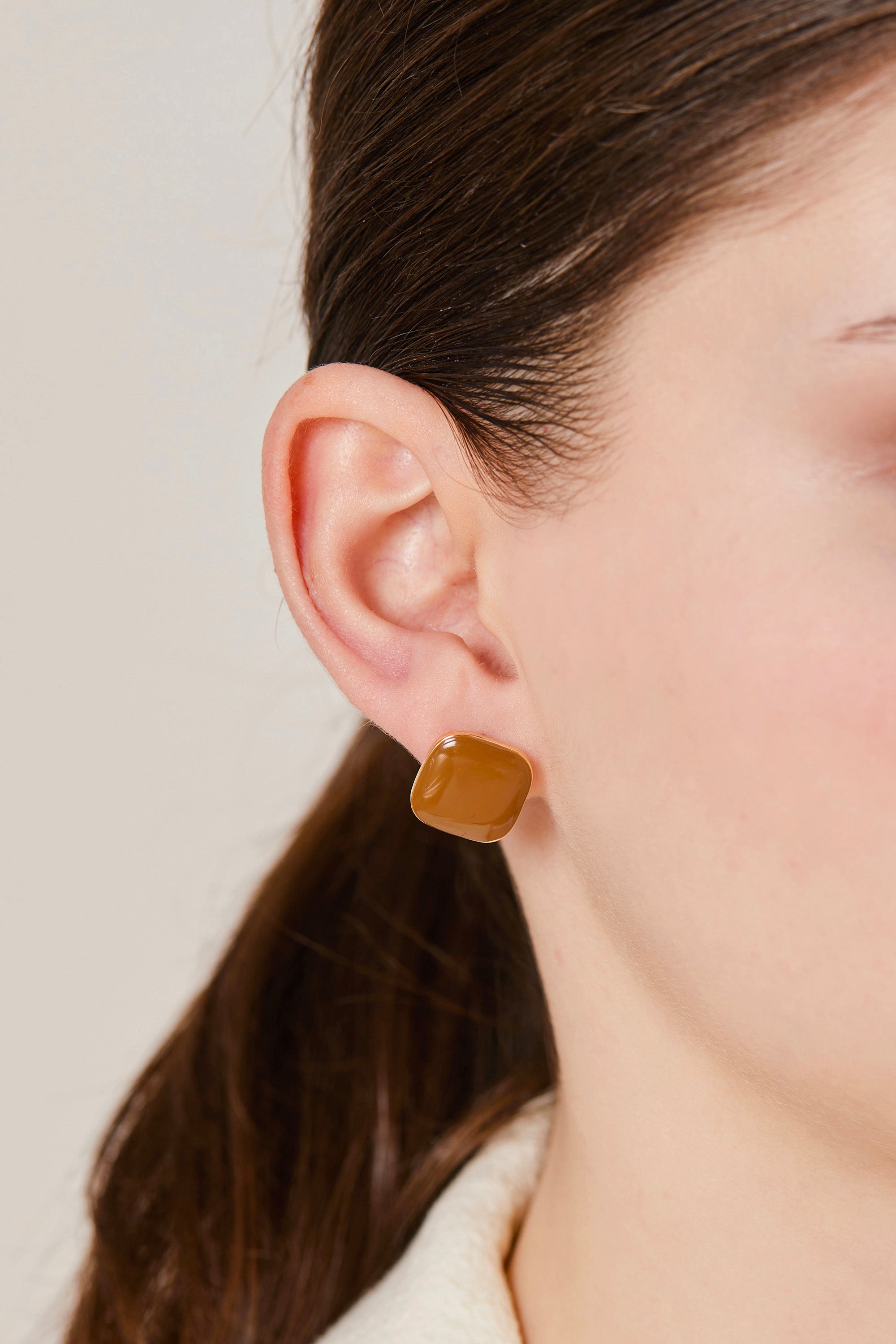 Jelly Earrings Brown