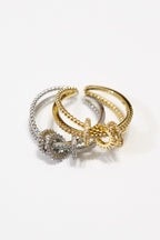 Taşlı Halkalı Yüzük Silver