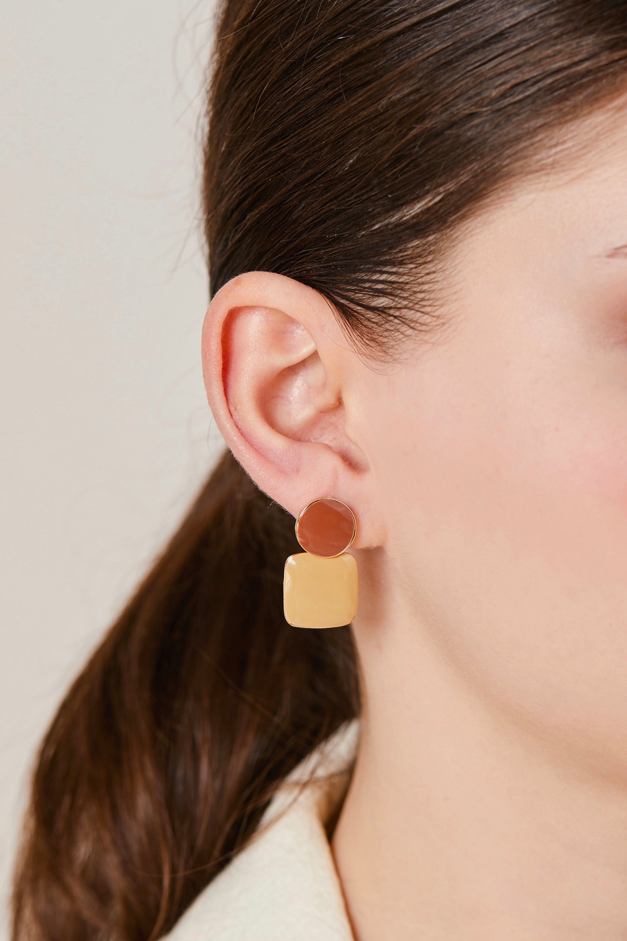 Two Color Minimal Earrings
