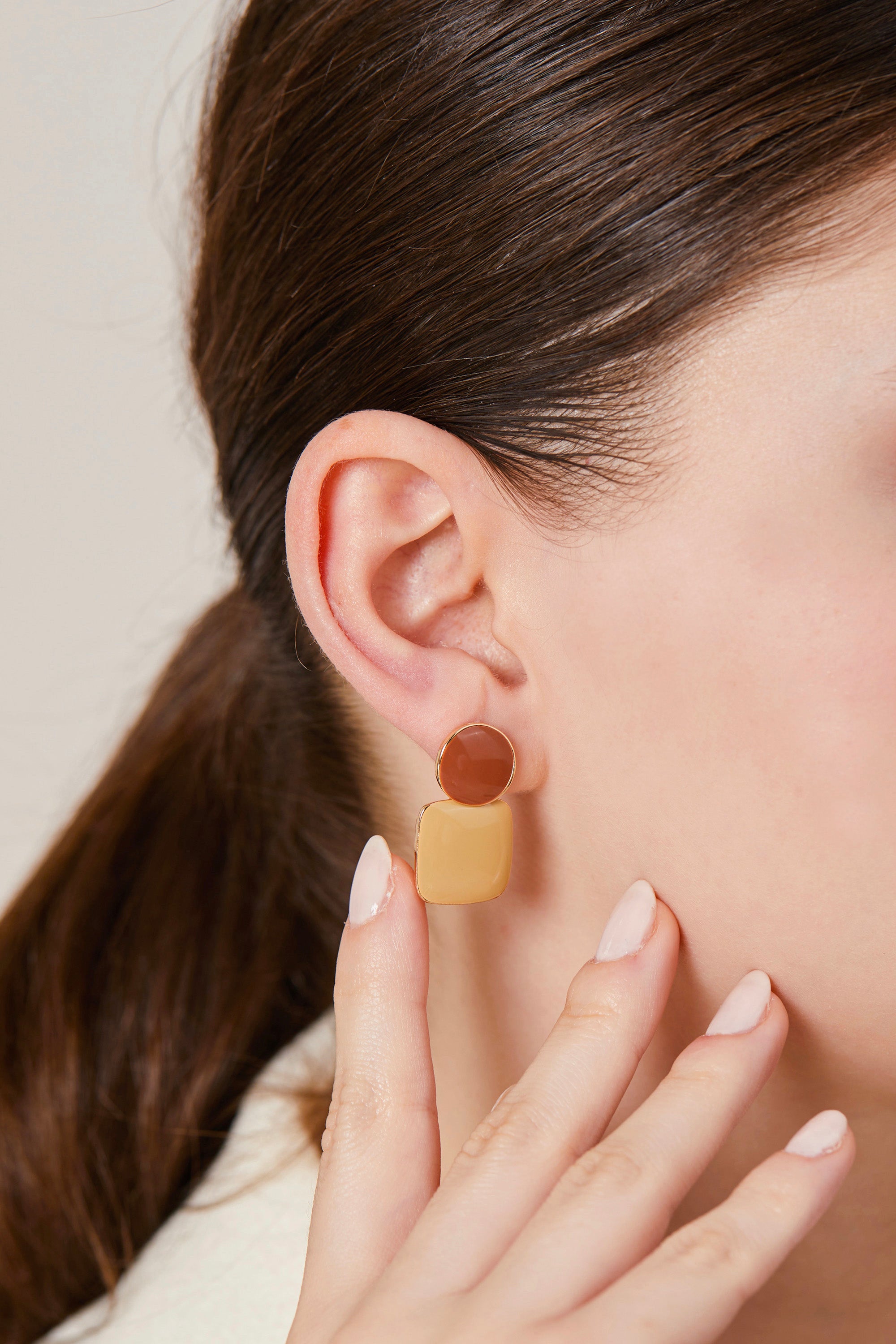 Two Color Minimal Earrings