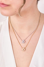 Çelik Harf Kolye D Gold