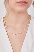 Steel Seashell Beaded Necklace