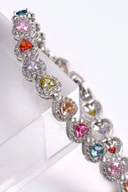 VIP Renkli Taşlı Kalpli Bileklik