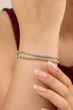 Altın Kaplama Taşlı Boncuklu Bileklik