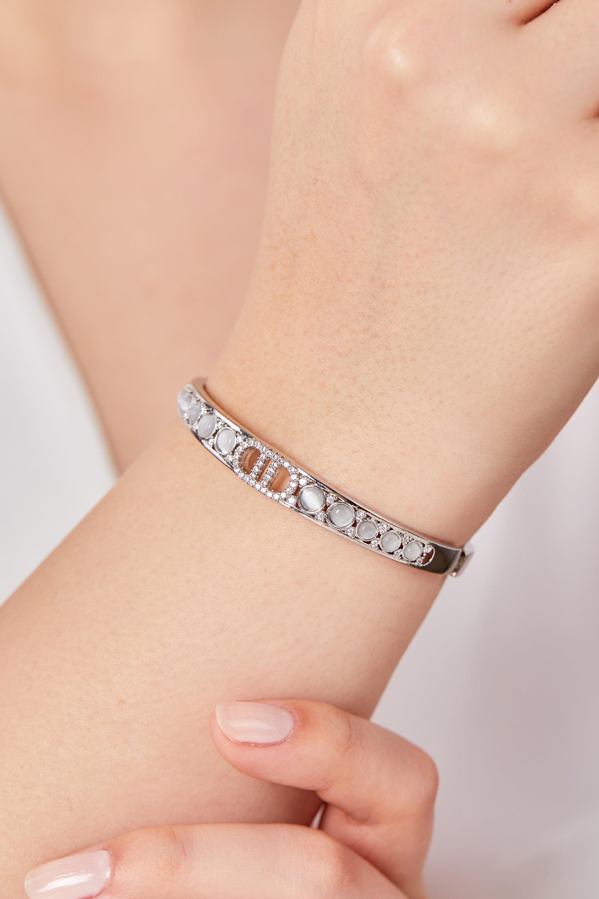 22K Gold Plated DD Bracelet Silver