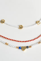 Sugar Beads Üçlü Boncuk Kolye