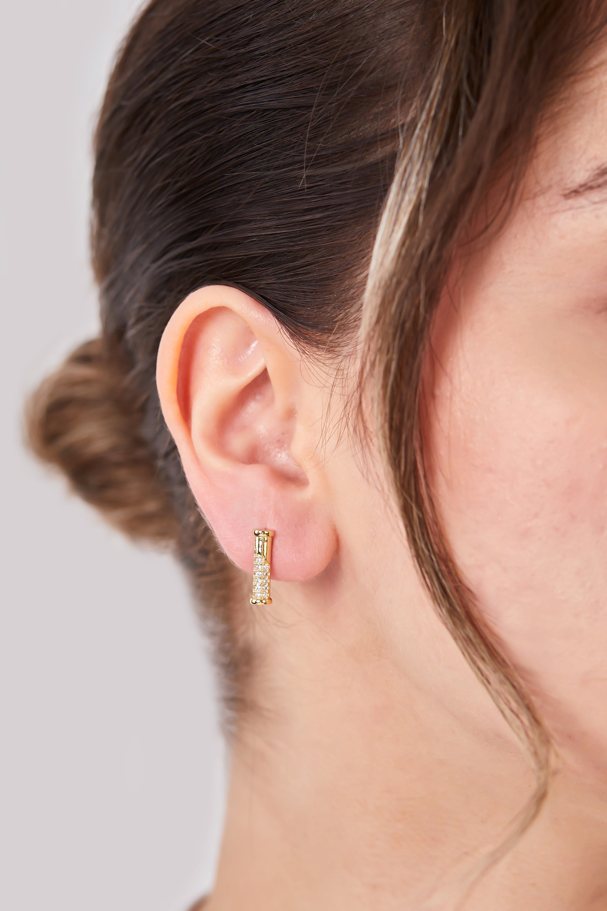 22 Carat Gold Plated Long Stone Earrings