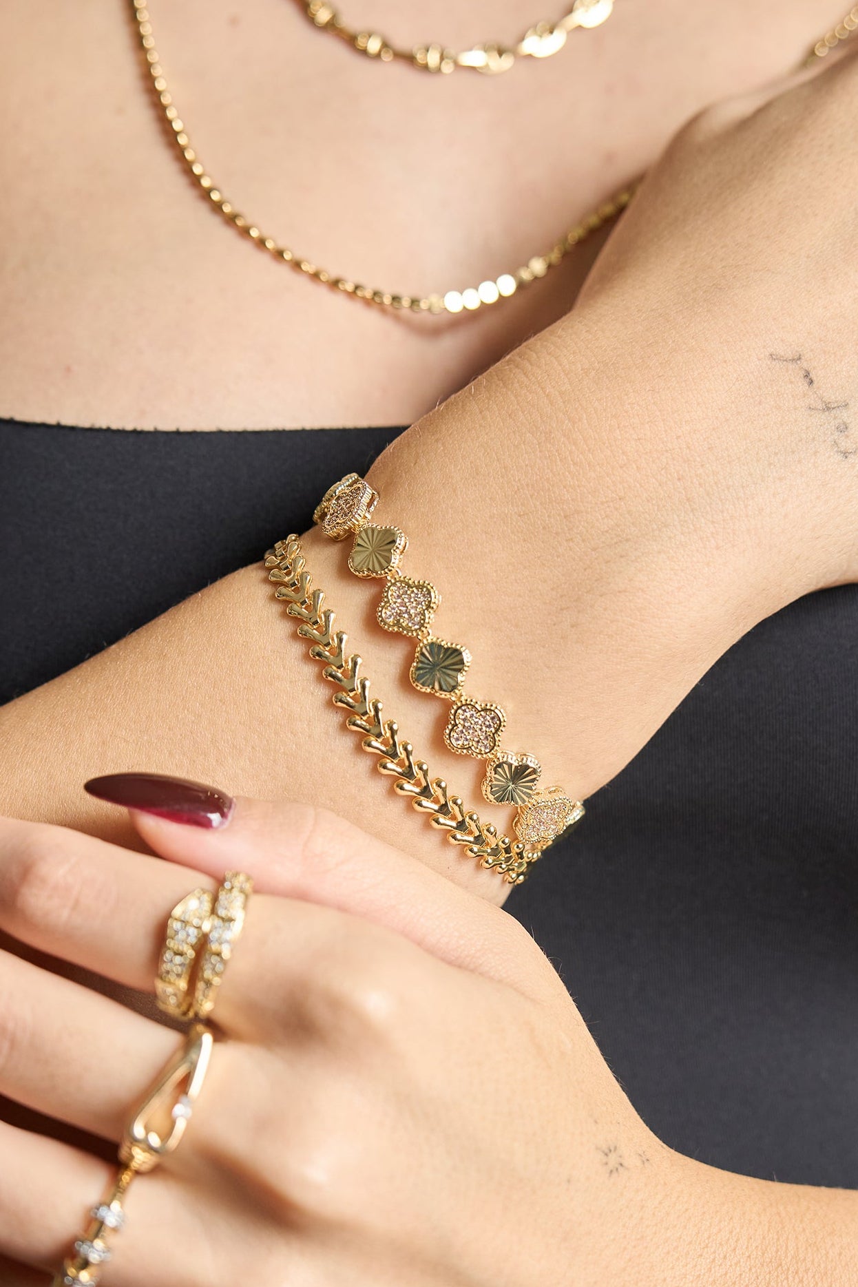 14K Altın Kaplama Volé Bileklik