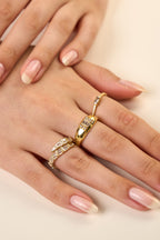 Taşlı Lou Yüzük Gold